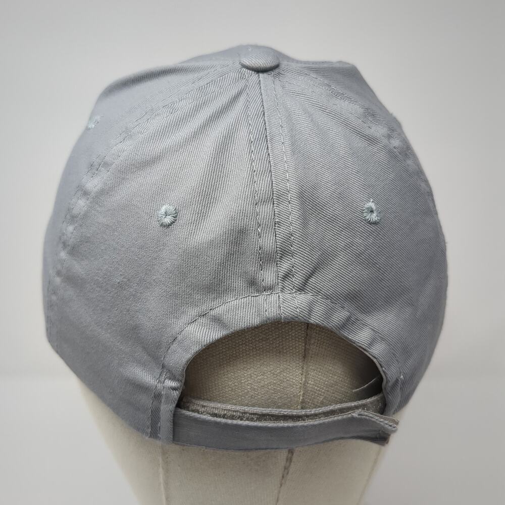 Unbranded Strapback Hat Gray Solid One Size Adjus… - image 6